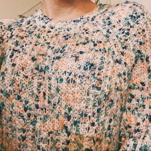 Knitted colorful sweater